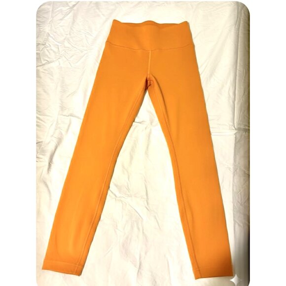 NWOT Lululemon InStill High-Rise Orange Tights 25" SmoothCover™ Yoga Leggings 4 - Picture 2 of 11